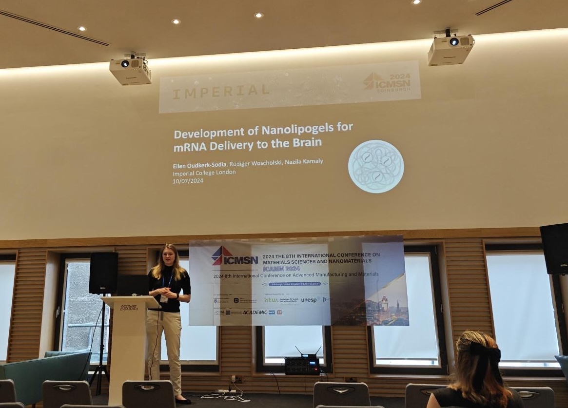 Ellen giving an oral presentation at ICMSN in Edinburgh